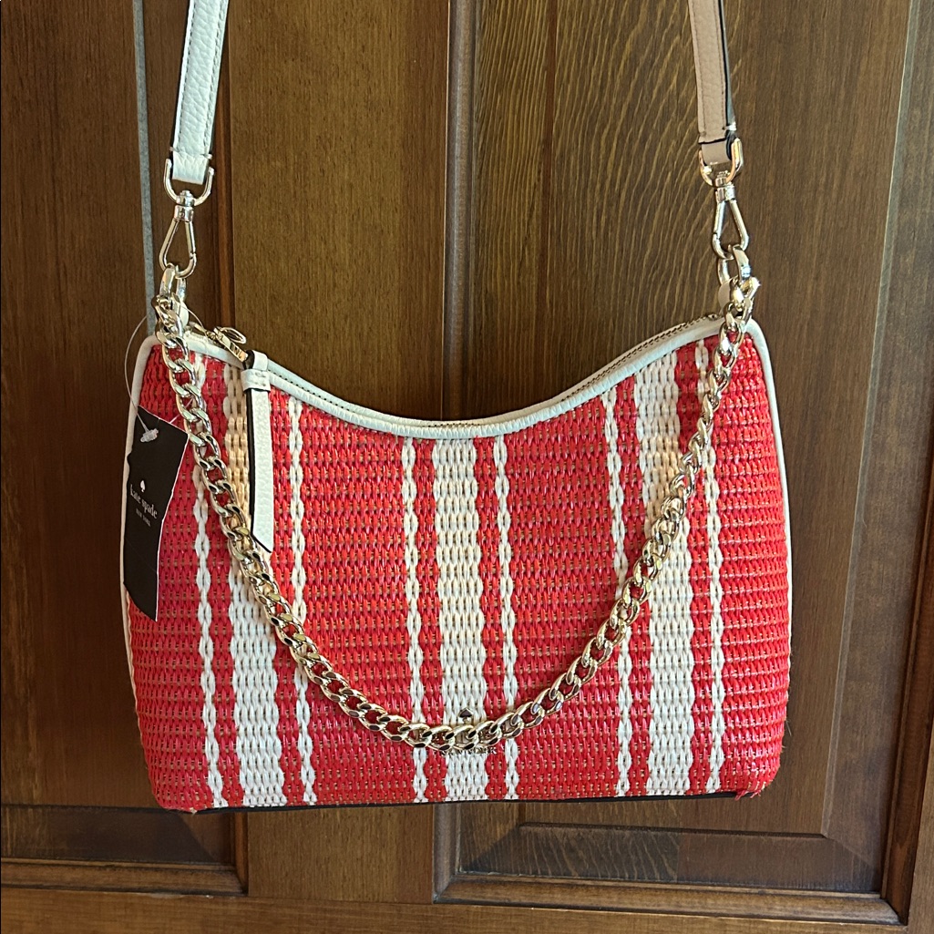 Kate Spade Zippy Beach Chair Striped Shoulder Bag